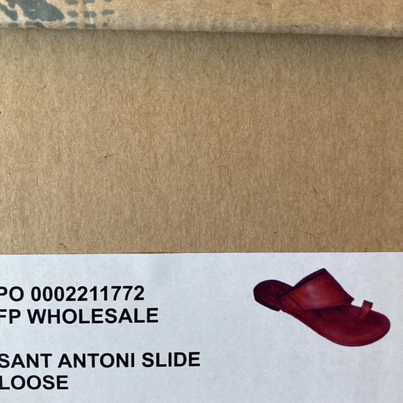 Free People Sant Antoni Slide in The Color Burgundy Size 6 - Picture 10 of 10